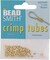 The Beadsmith Tube Crimp Beads, Gold Color, Uniform Cylindrical Shape, No Sharp Edges, Designed to Secure the Ends of Jewelry Stringing Wires and Cables
